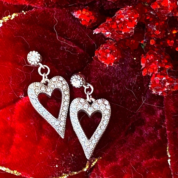 Brighton BELLA MIA Crystal Heart Reversible Necklace Bracelet Earrings RARE - Picture 6 of 16